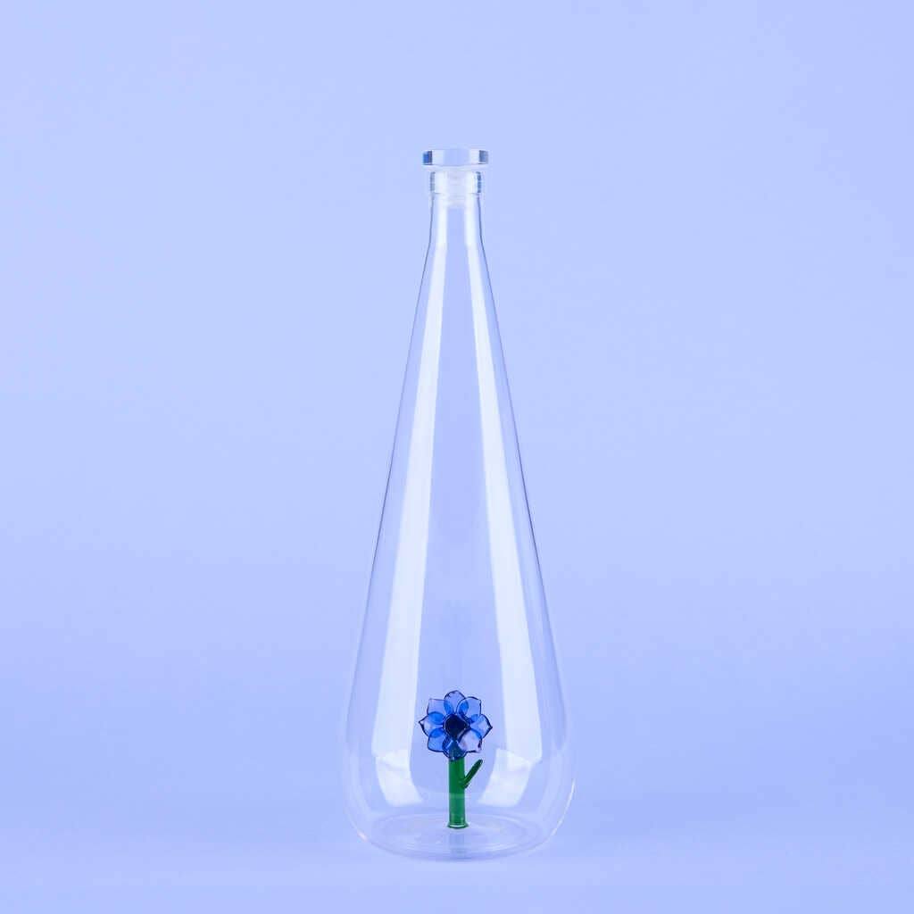 Bouteille Botanique Lys 1,0 L en verre blanc