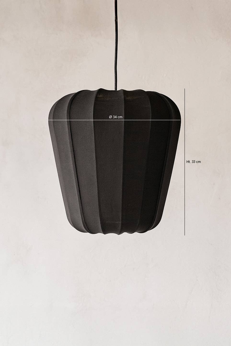 Alba | Suspension en Coton Noir & Métal - Petit