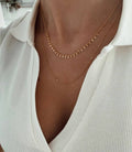 Collier fin double rang chaines  / Collier femme minimaliste