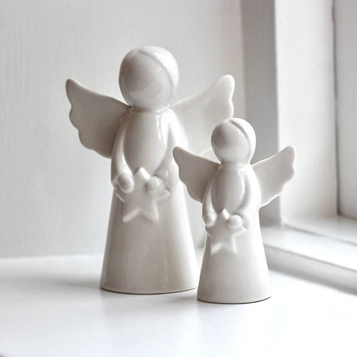 Ange blanc simple, 11 cm