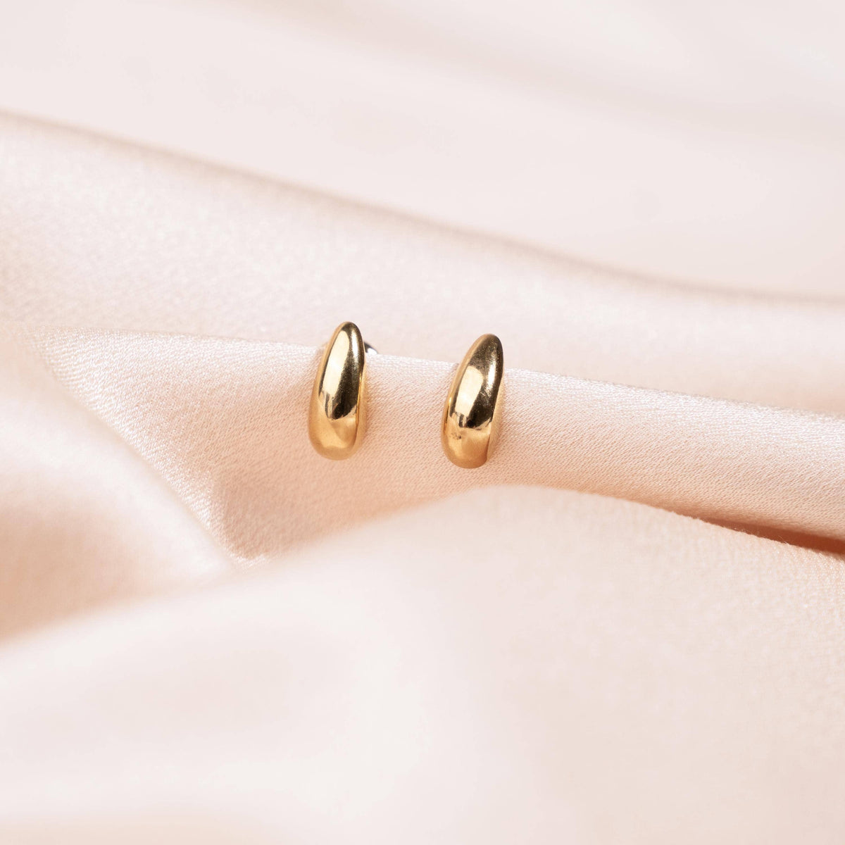 Boucles d'oreilles | Créoles Bombées en Acier Inoxydable