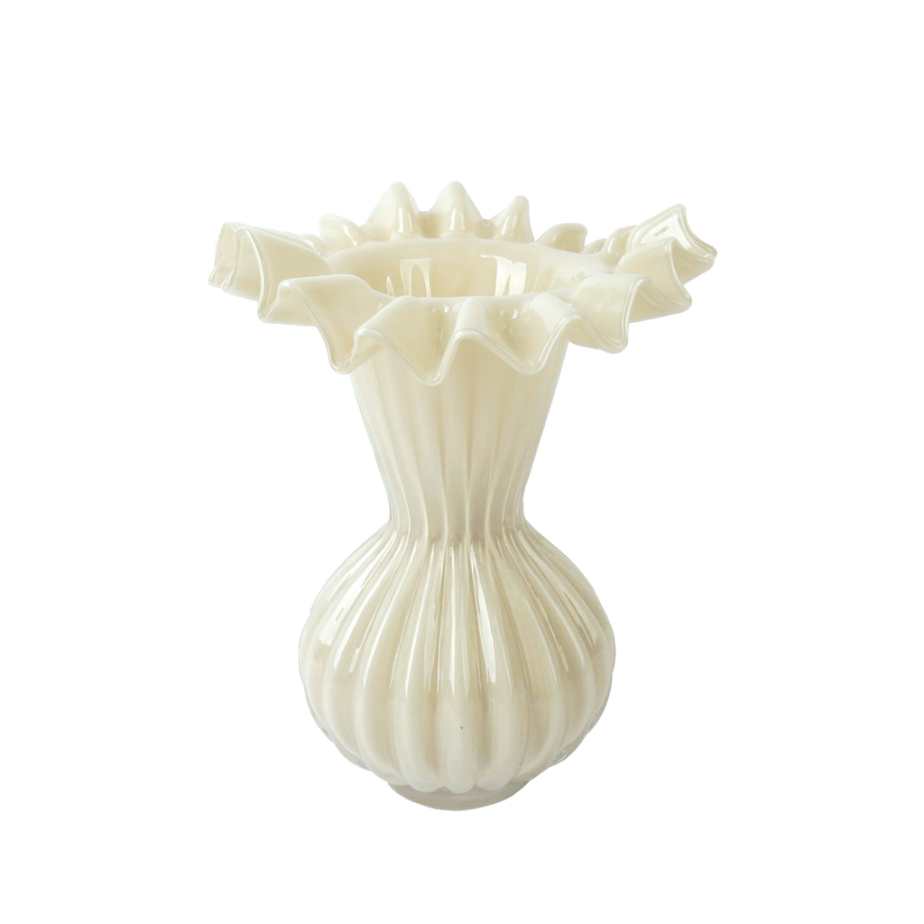 Vase Froufrou beige mm D13,5 H19cm