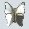 Miroir en forme de papillon avec détails en laiton