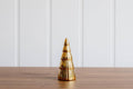 Sapin de Noël doré cannelé (9 cm)