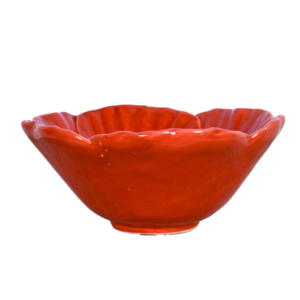 Coupelle Fleur orange D14 H6cm