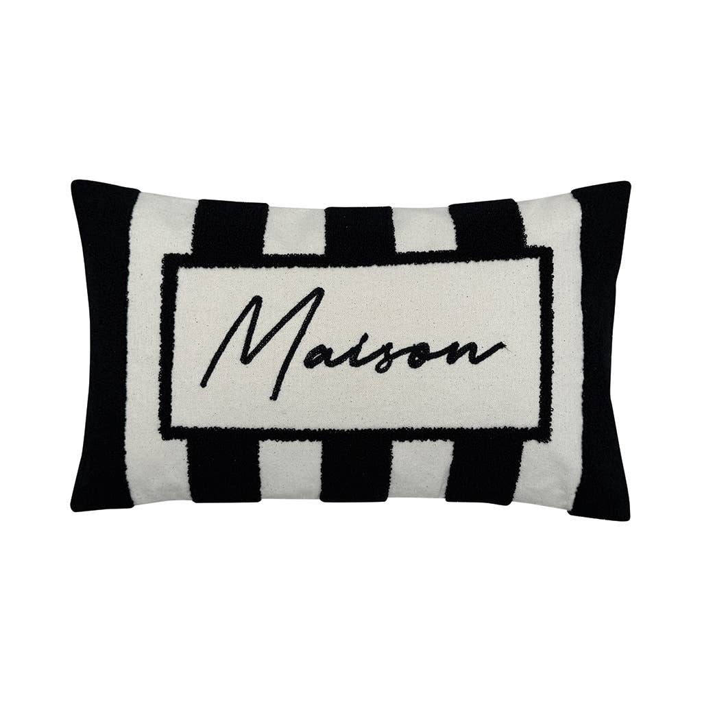 Coussin Influence maison noir 30x50cm