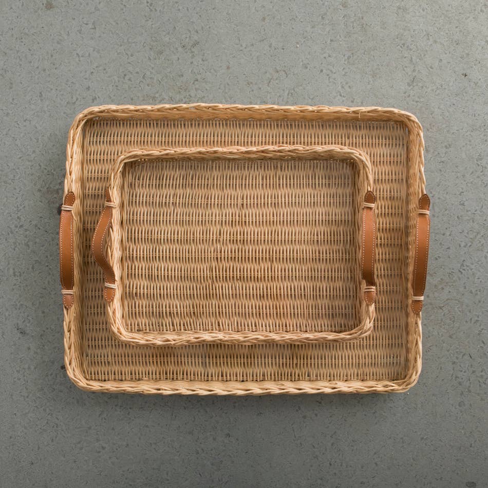 Plateau rectangulaire en rotin Marsella