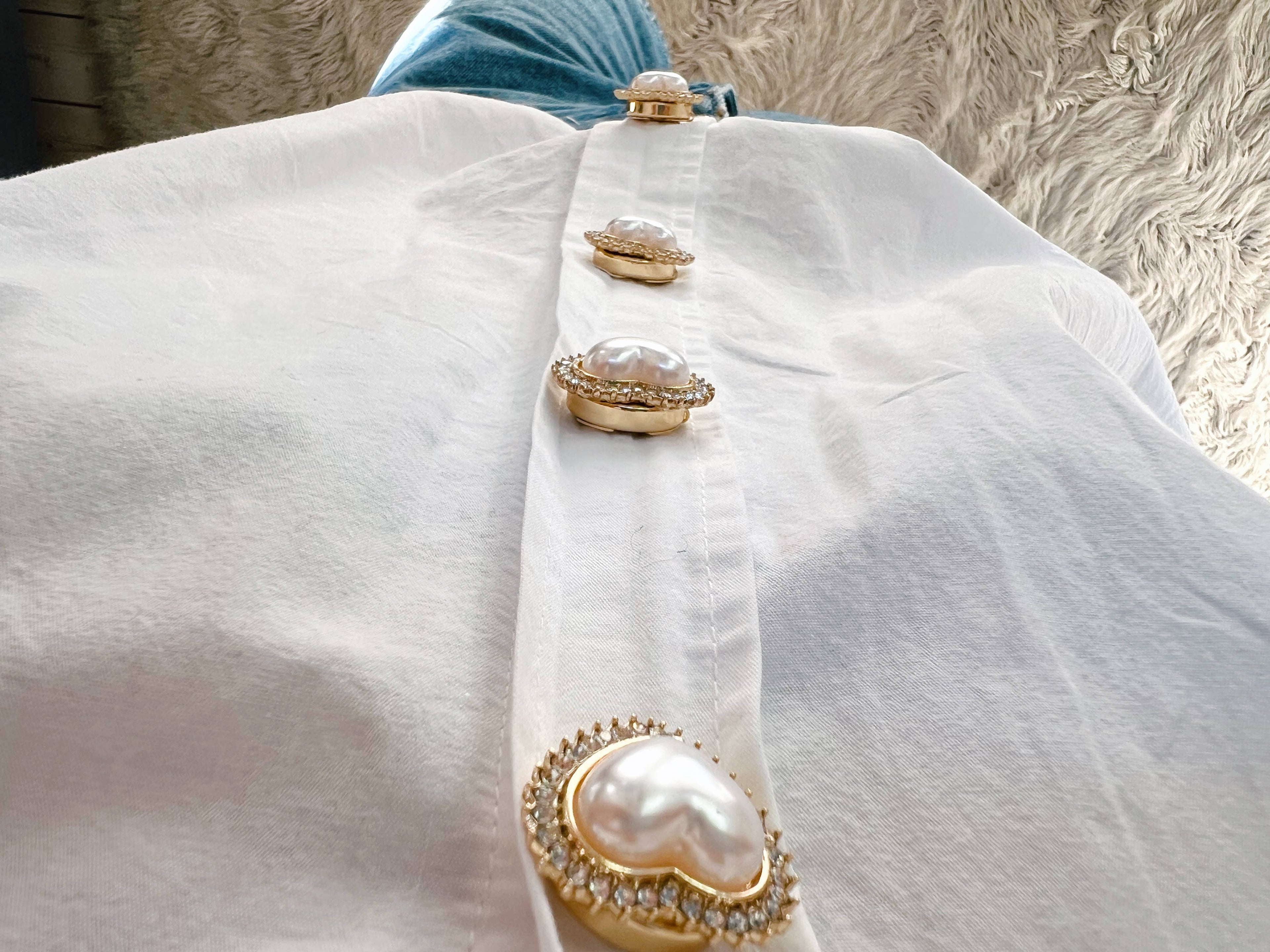 Bijoux de boutons cœur 'Kickan' - Lot de 6