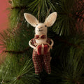 Monsieur Lapin en Pantalon à Carreaux Ornement en Feutre