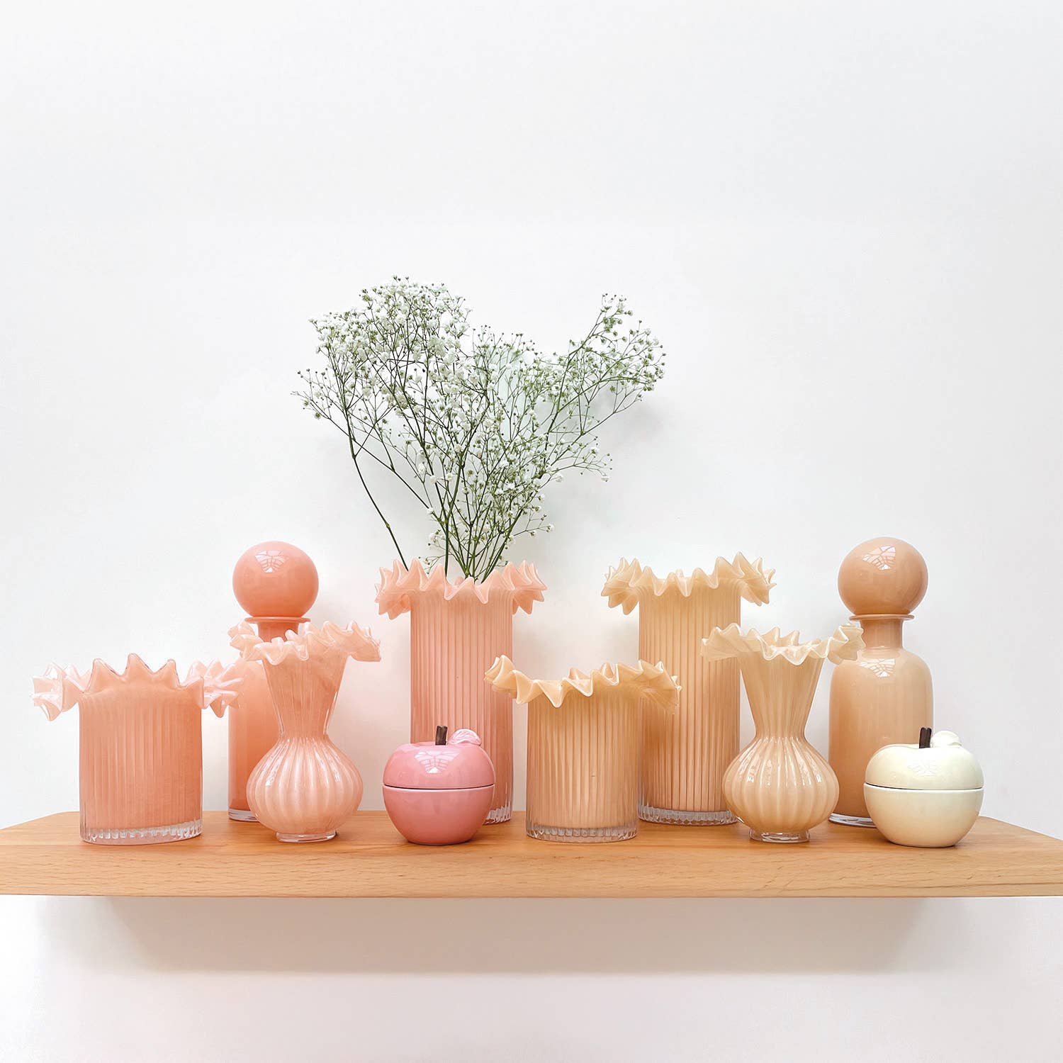 Vase Froufrou champagne pm D17,5 H16cm
