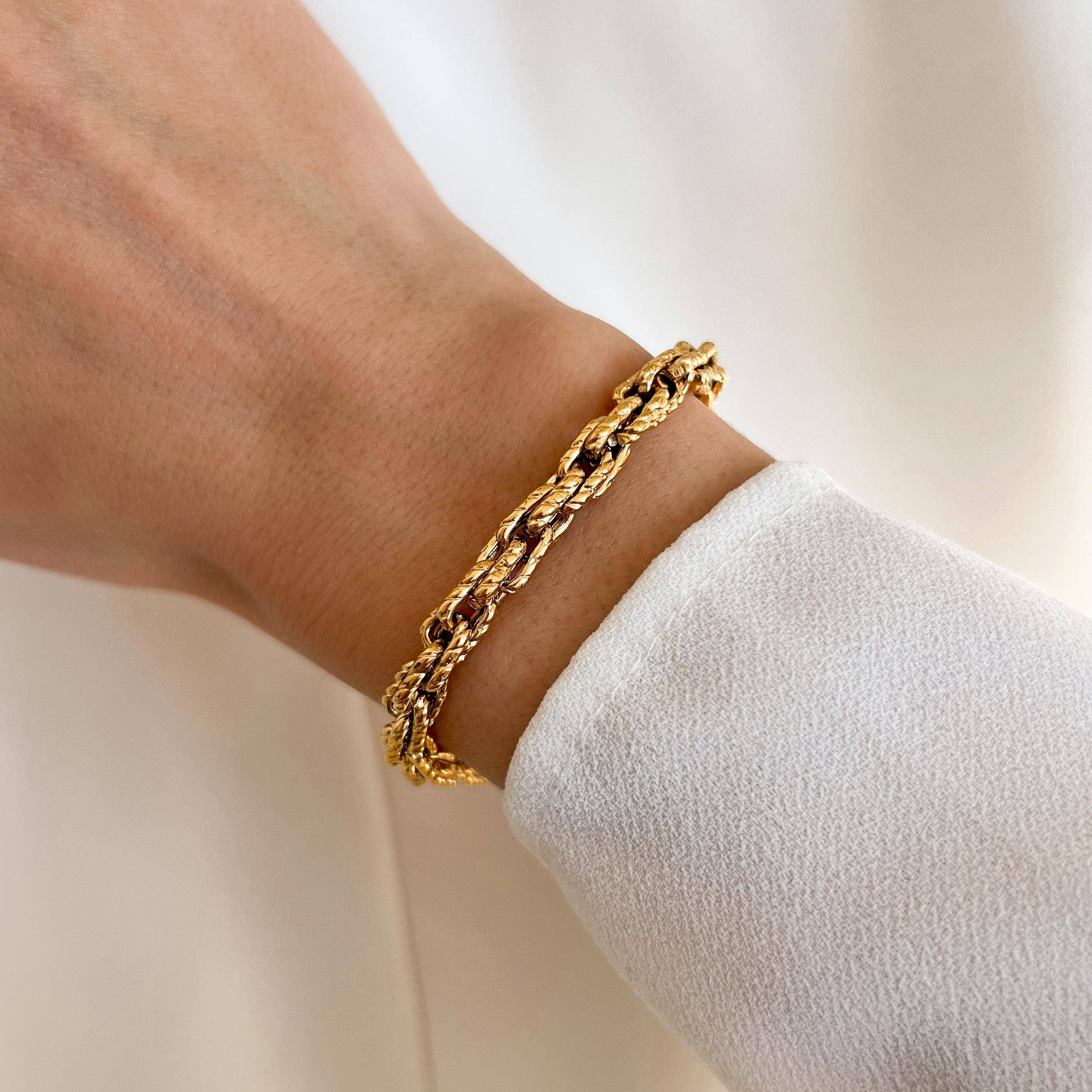 Bracelet Alba | Chaîne dorée épaisse