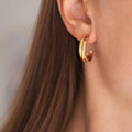 Boucles d'oreilles acier inoxydable trois anneaux