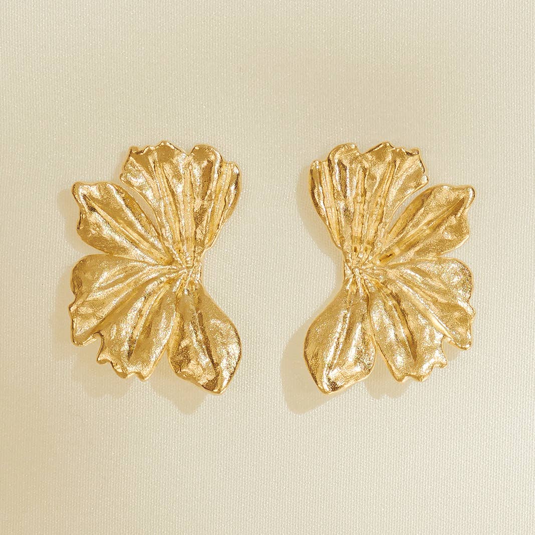 Boucles d’oreilles Donis grandes en plaqué or, étanches