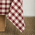 Nappe en coton tissé à carreaux Aubergine