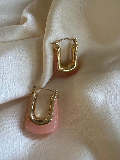 Boucles d'oreille - Diana rose