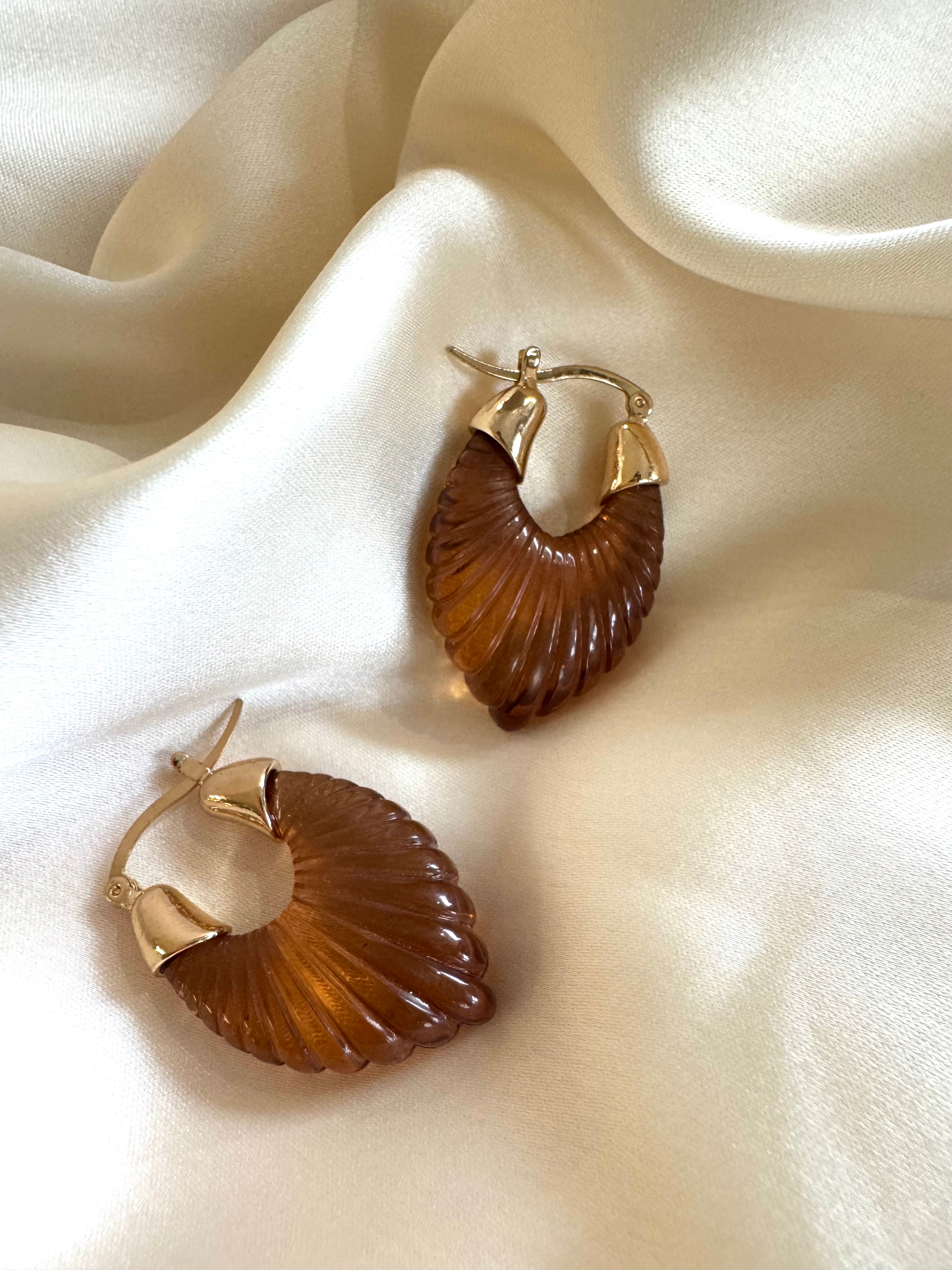 Boucles d'oreilles - Shell Cacao