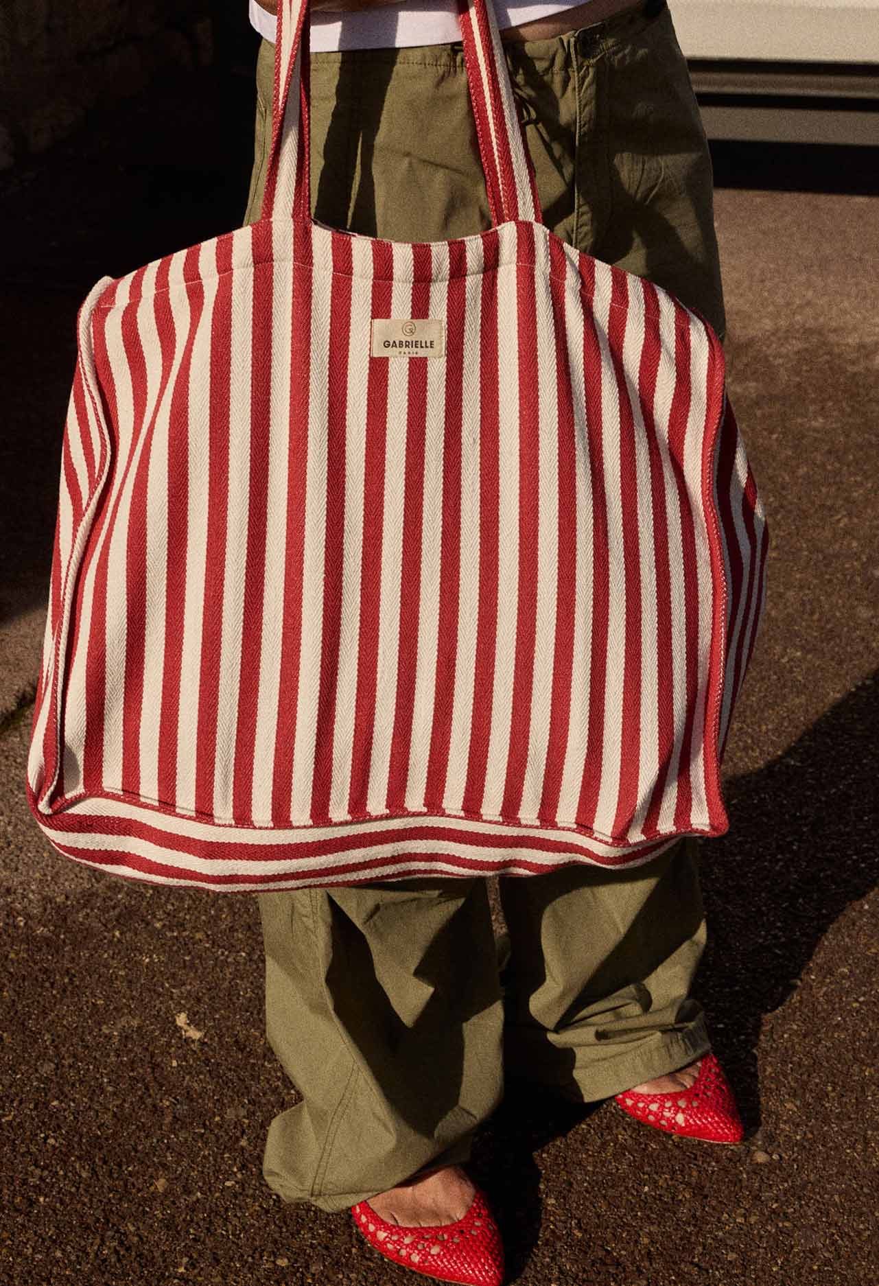 Sac Week-end Rayures Rouges