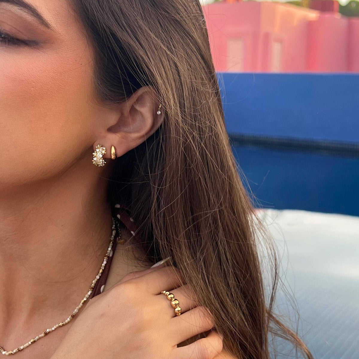 Boucles d'oreilles | Créoles Bombées en Acier Inoxydable