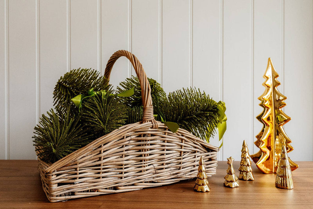 Sapin de Noël doré cannelé (9 cm)