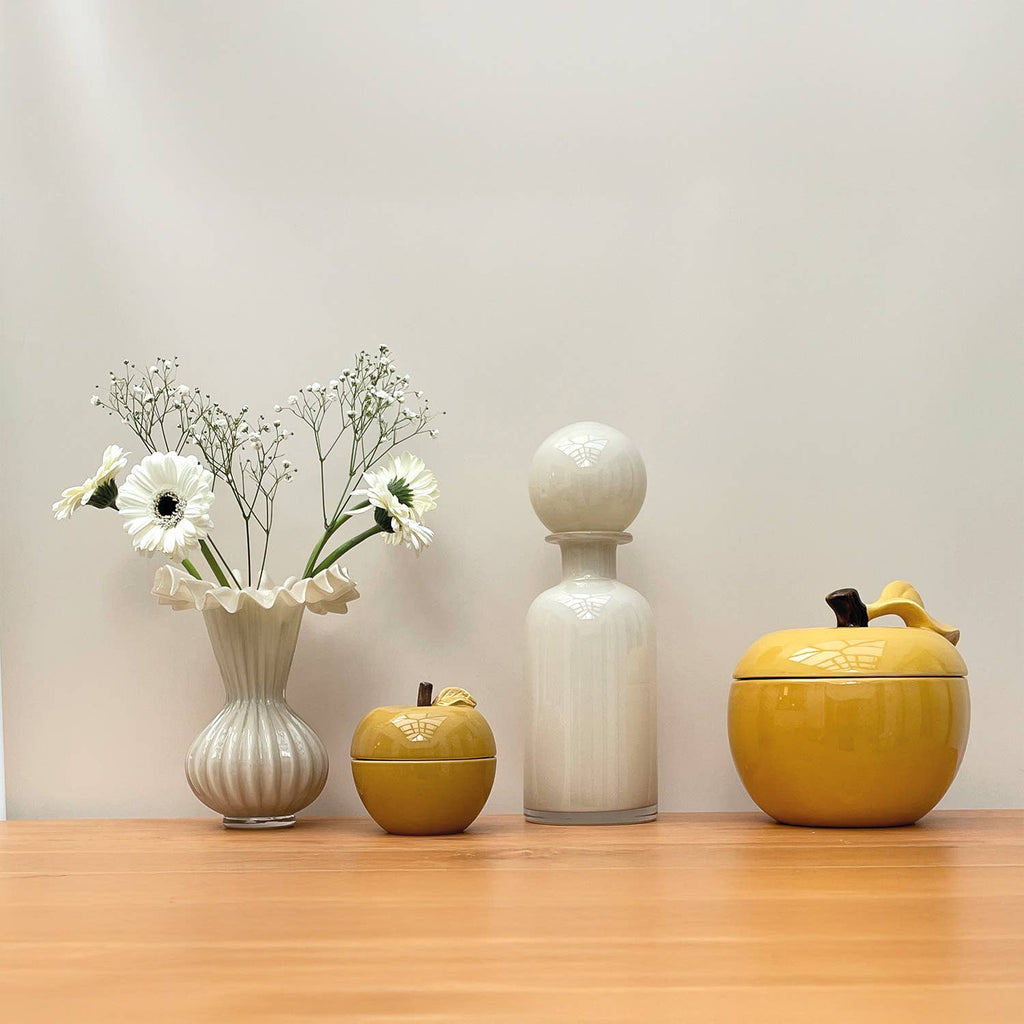 Vase Froufrou beige mm D13,5 H19cm
