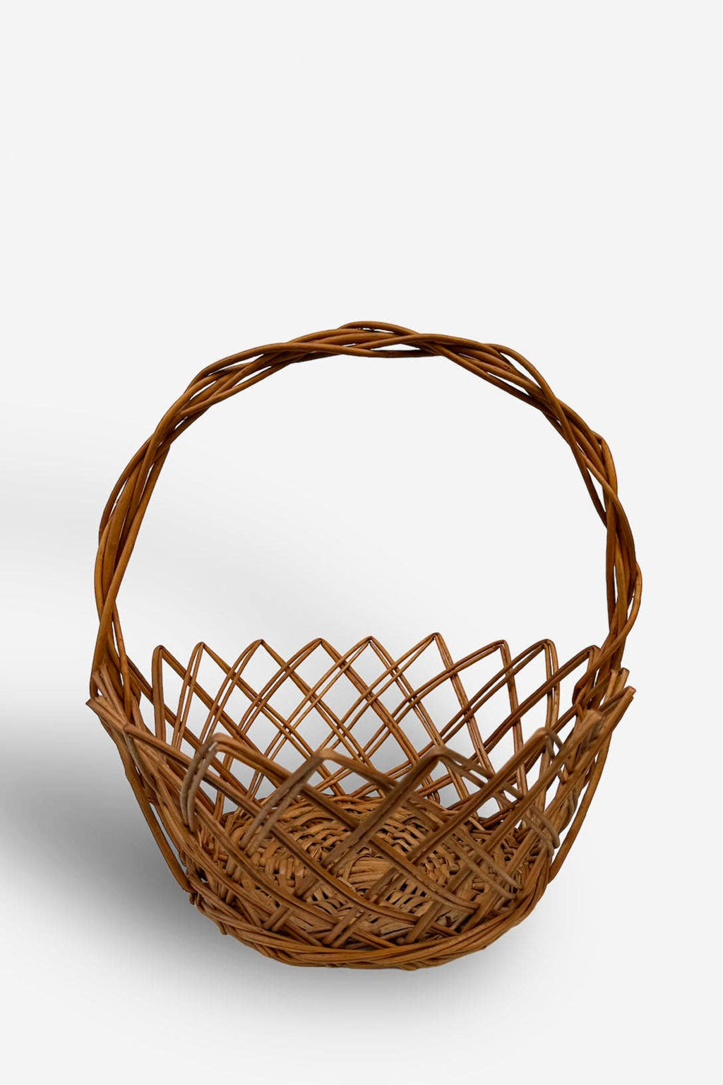 Panier à fruits en osier naturel fait main