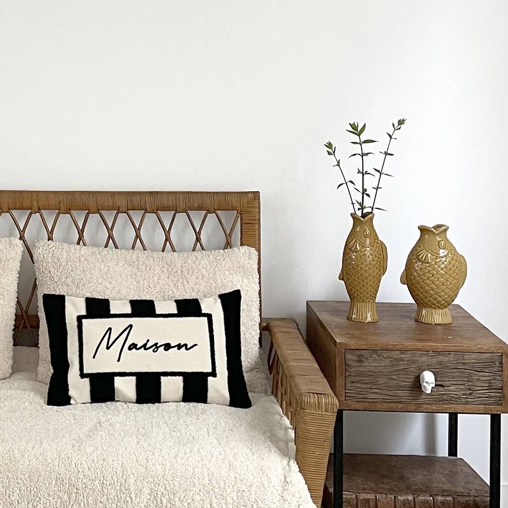 Coussin Influence maison noir 30x50cm