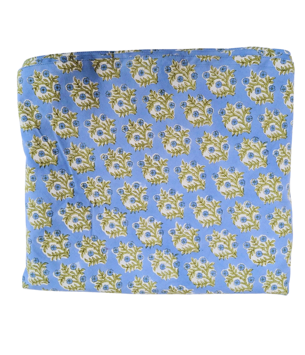 Nappe ronde Emily bleue
