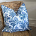 Housse de coussin bleue 'Coral'