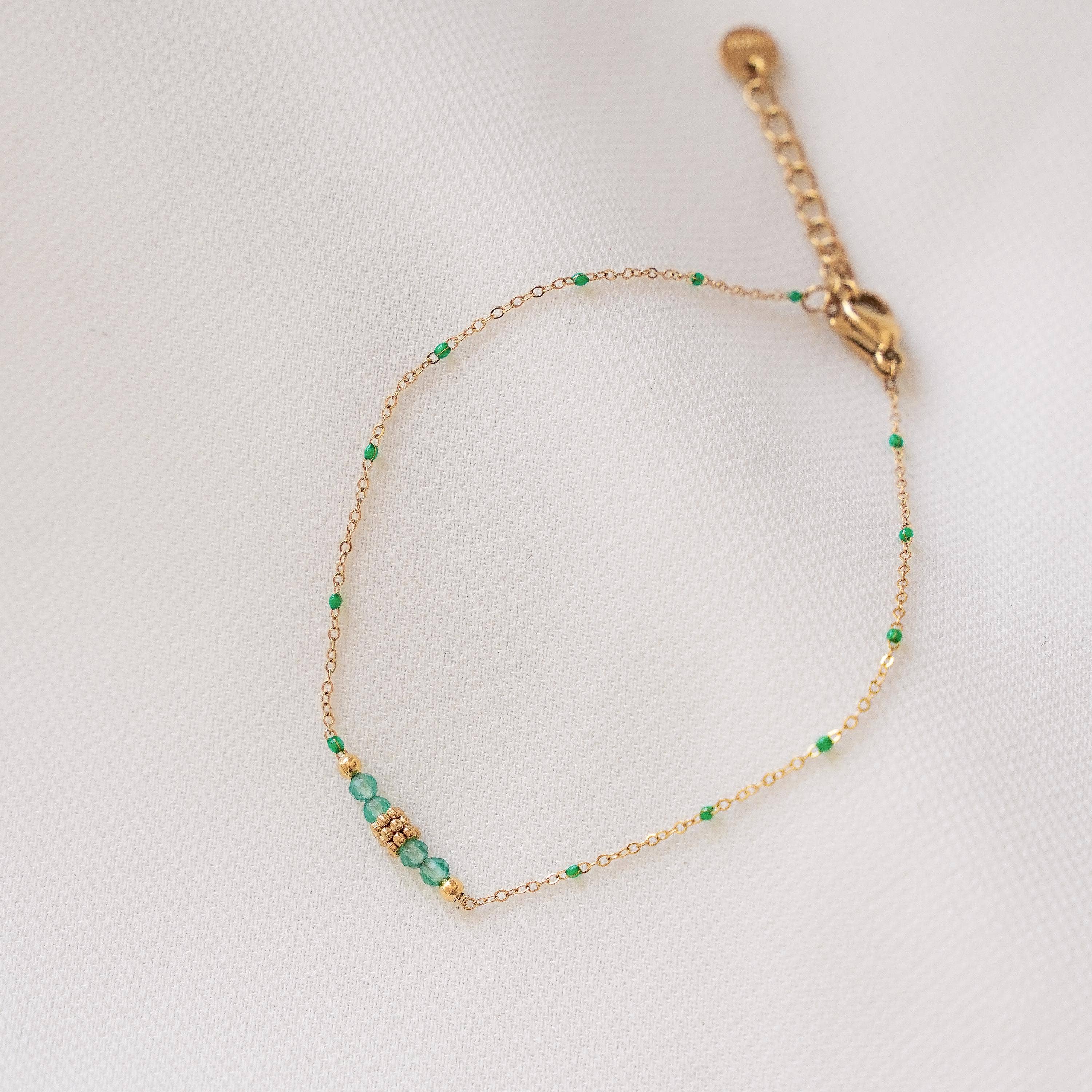Bracelet Jade | Perles vertes