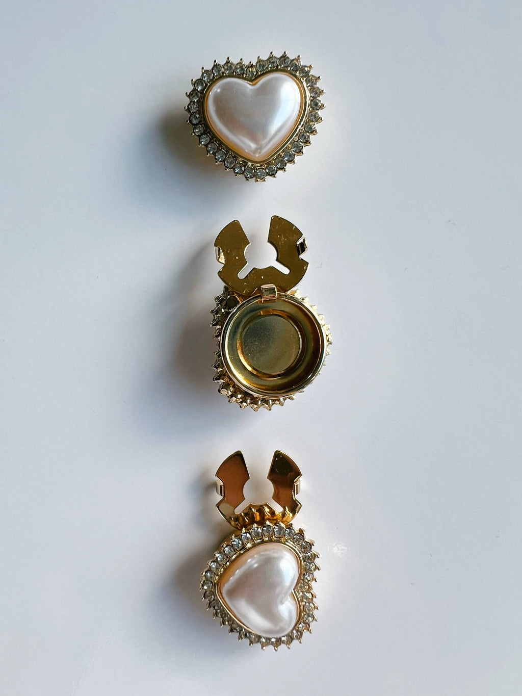 Bijoux de boutons cœur 'Kickan' - Lot de 6