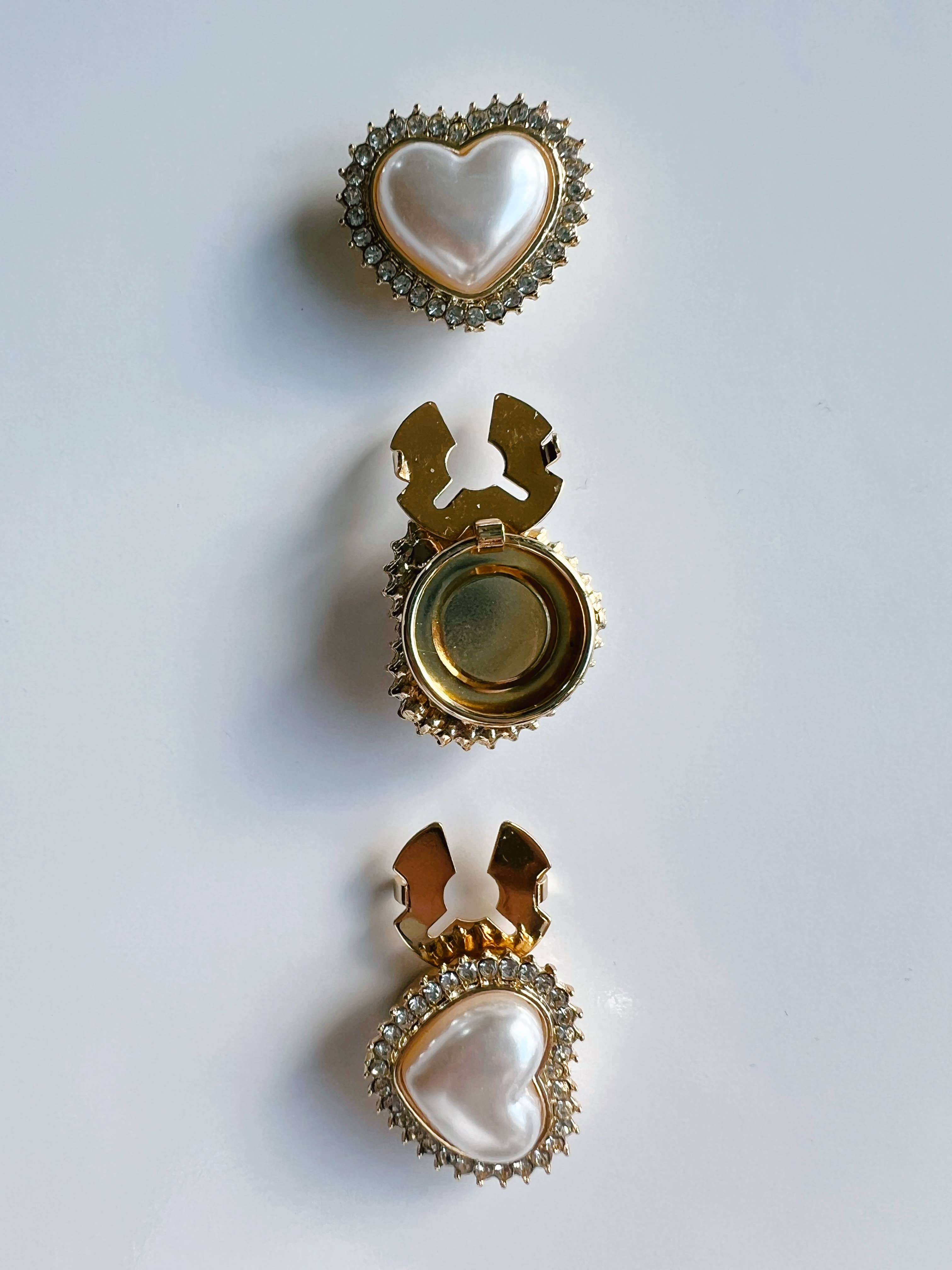 Bijoux de boutons cœur 'Kickan' - Lot de 6