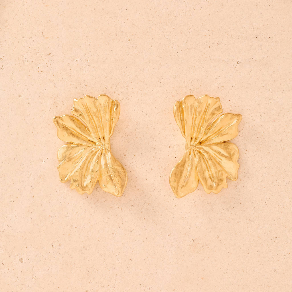 Boucles d’oreilles Donis grandes en plaqué or, étanches
