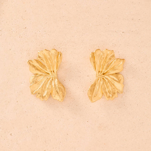 Boucles d’oreilles Donis grandes en plaqué or, étanches