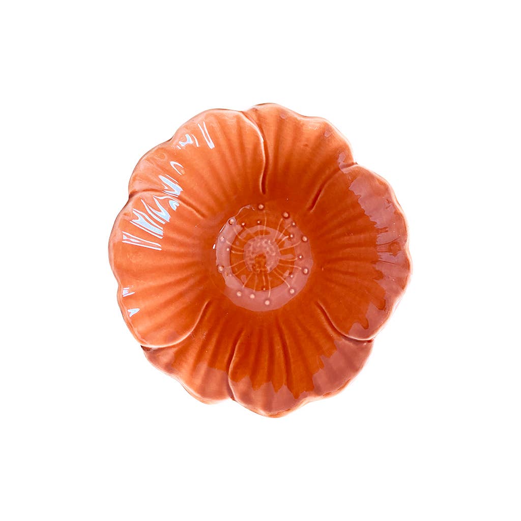 Coupelle Fleur orange D14 H6cm