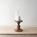 Bougeoir en verre pour bougie pilier, 30 cm