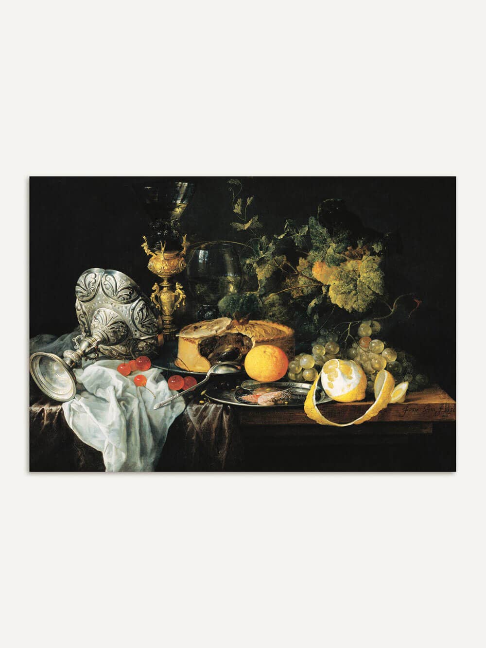 Nature morte avec table dressée – Affiche Dark Academia