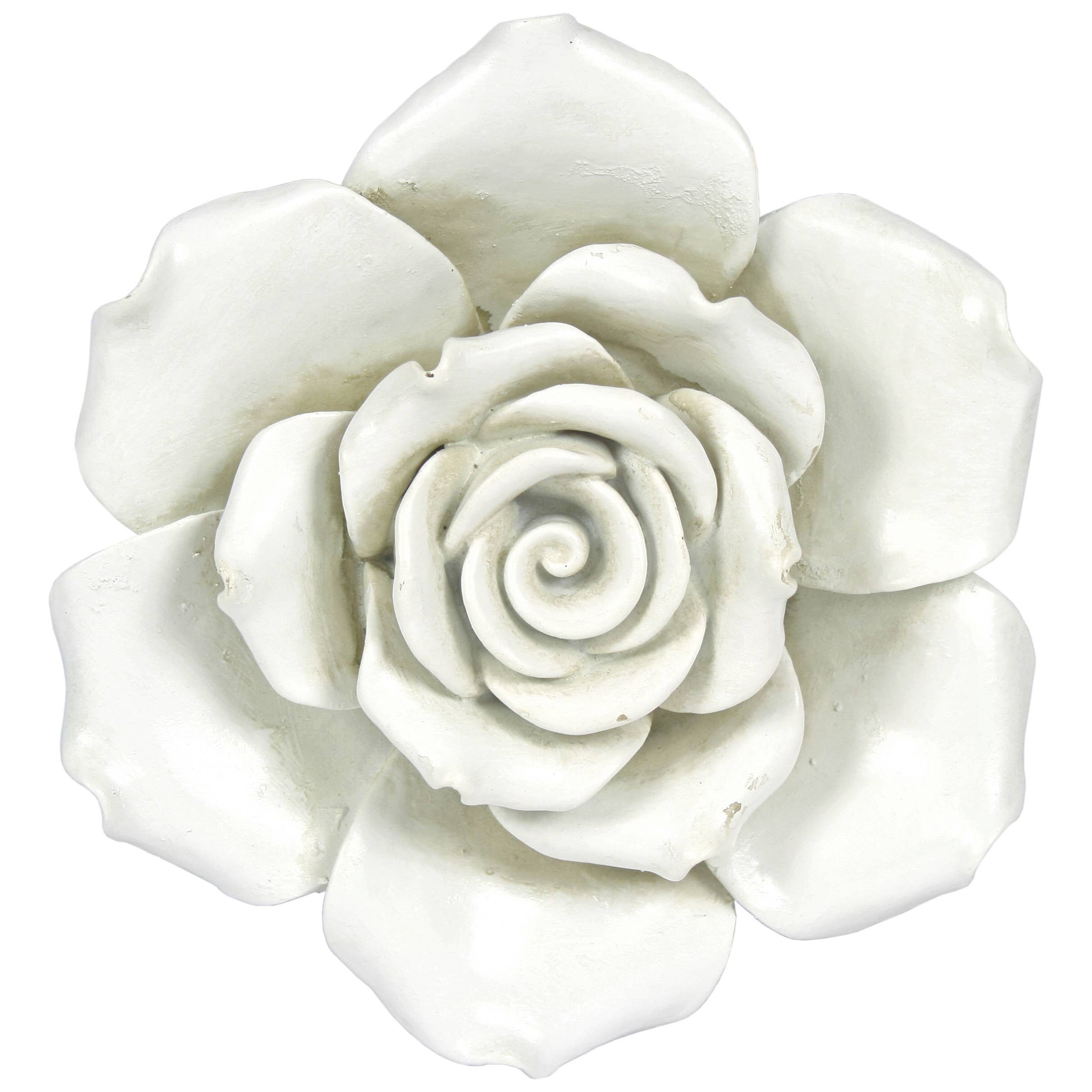 Rose Blanche | Sculpture Florale à Suspendre