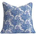 Housse de coussin Coral bleue