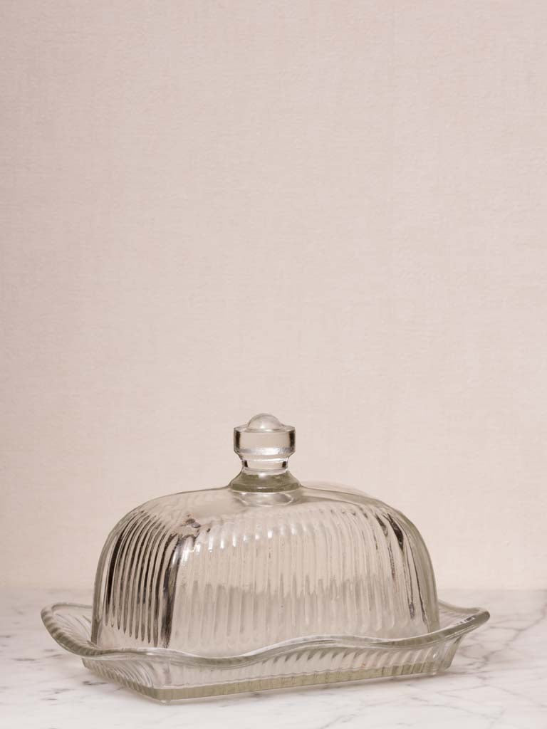 Beurrier en verre - rétro classique