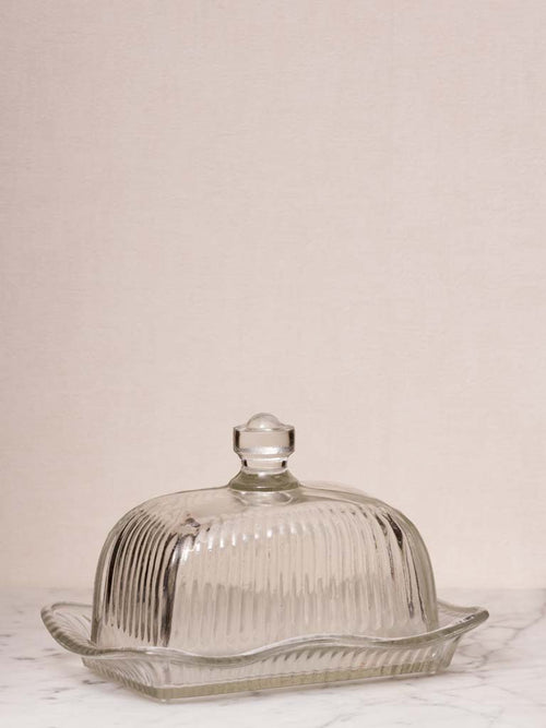 Beurrier en verre - rétro classique