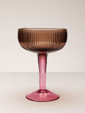 Verre à cocktail | Bicolore strié violet