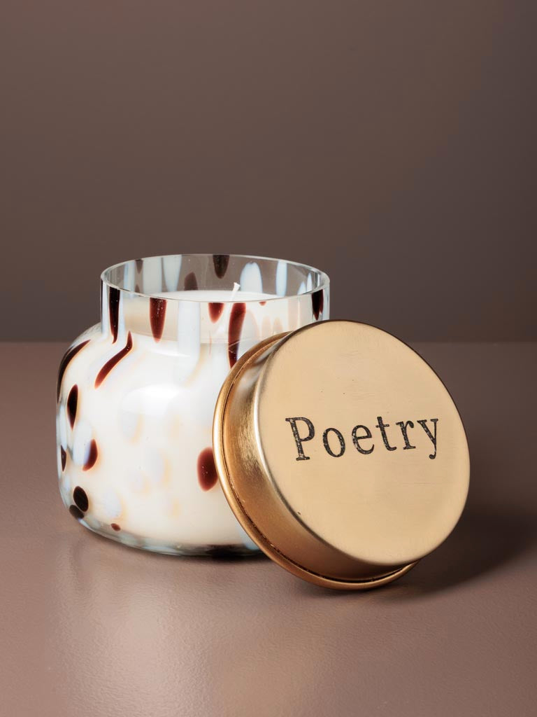 Bougie 'Poetry' | Couvercle gravé
