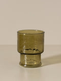 Verres striés empilables verts 'Estran' | Lot de 4