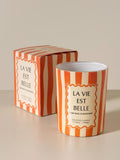 Bougie orange 'La vie est belle' Lime Basil & Mandarin