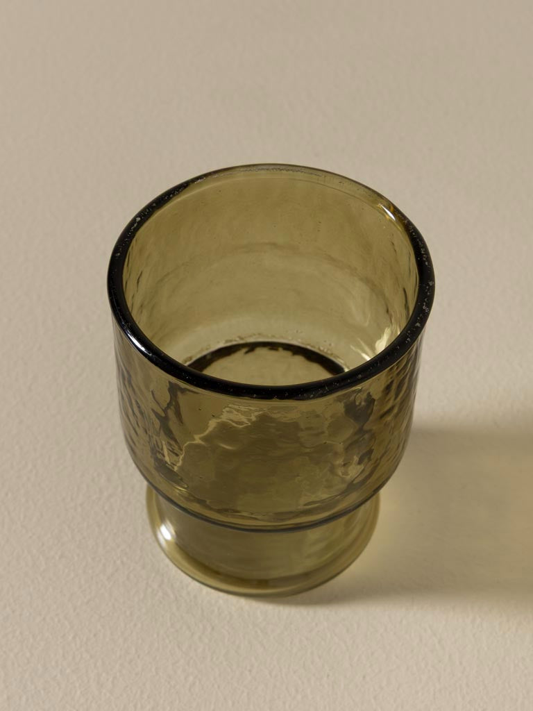 Verres striés empilables verts 'Estran' | Lot de 4